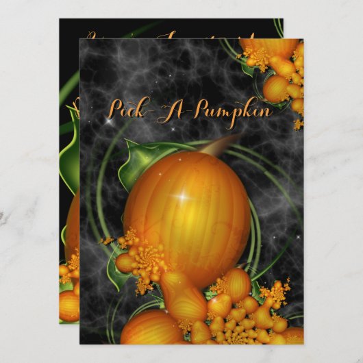 Kies een Pumpkin Party Kaart (Voorkant / Achterkant)