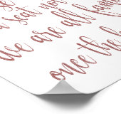 Kies een Roos Gold Glitter 8x10 bruiloft Poster (Hoek)