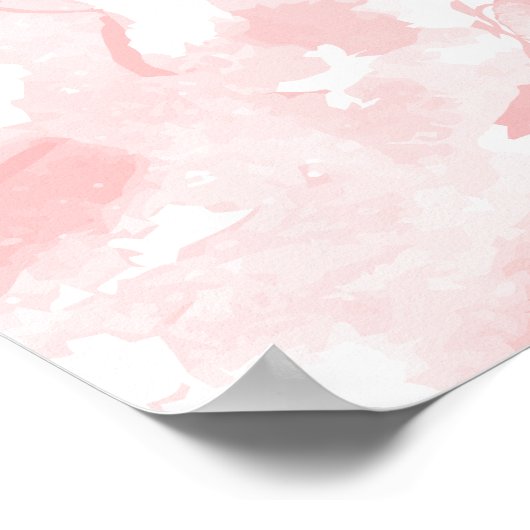 Kies een Roos met een  met een roze zetelroze Wate Poster (Hoek)