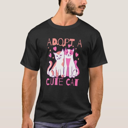 Kies Een Schattige Kat T-shirt (Voorkant)