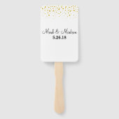 Kies een Seat Niet een Side gouden stippen bruilof Handwaaier (Achterkant)