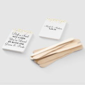 Kies een Seat Niet een Side gouden stippen bruilof Handwaaier (Niet-gemonteerd)