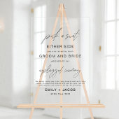 Kies een stoel aan beide zijden bruiloft zitplaats acryl bord