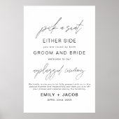 Kies een stoel aan beide zijden bruiloft zitplaats poster (Voorkant)