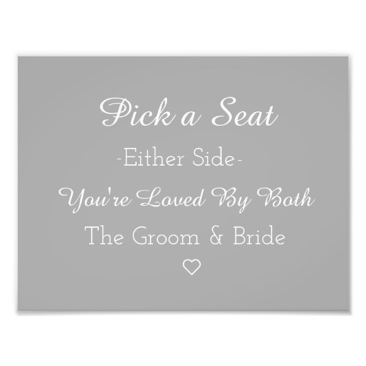 Kies een stoel aan beide zijden foto afdruk (Voorkant)