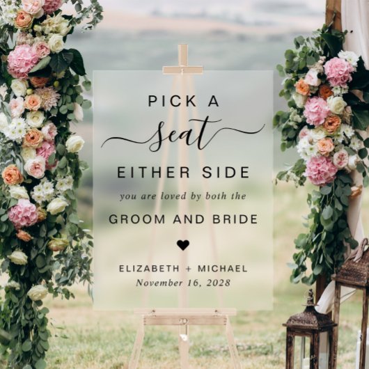 Kies een stoel aan weerszijden bruiloft zitplaatse acryl bord