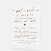 Kies een stoel aan weerszijden bruiloft zitplaatse acryl bord (Hoek)