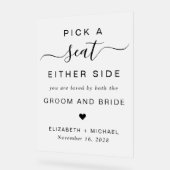 Kies een stoel aan weerszijden bruiloft zitplaatse acryl bord (Hoek)