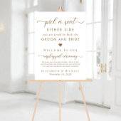 Kies een stoel aan weerszijden van de bruiloft zit acryl bord