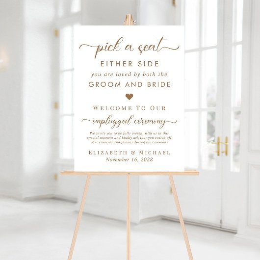 Kies een stoel aan weerszijden van de bruiloft zit acryl bord
