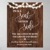 Kies een stoel aan weerszijden van het huwelijk poster (Voorkant)