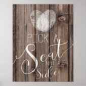 kies een stoel die geen bijtalig trouwbord is poster (Voorkant)