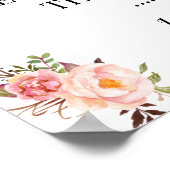 Kies een stoel en geen zijtrouwceremonie roze teke poster (Hoek)