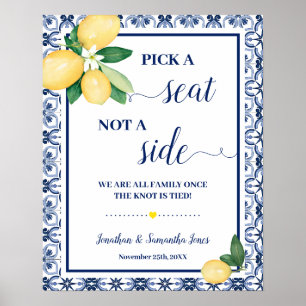 Kies een stoel niet een kant Mediterrane Trouwcere Poster