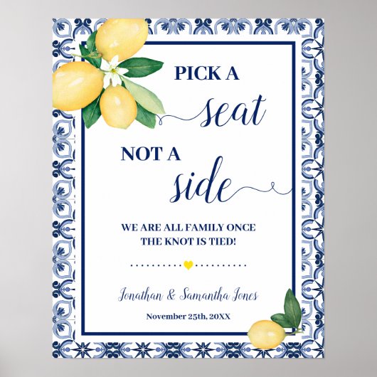 Kies een stoel niet een kant Mediterrane Trouwcere Poster (Voorkant)