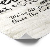 Kies een stoel, niet een kant Rustieke bloem bruil Poster (Hoek)