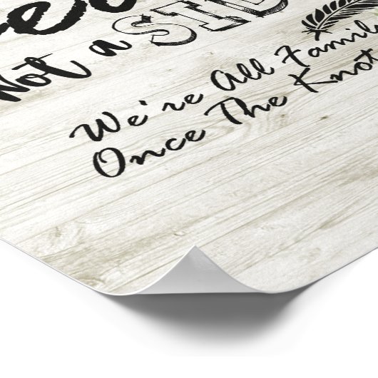 Kies een stoel, niet een kant Rustieke bloem bruil Poster (Hoek)