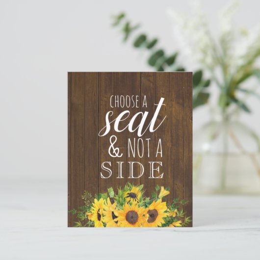 Kies een Stoel, Niet een Kant Rustieke Trouw Huwel (Staand voorkant)