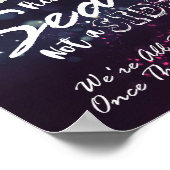 Kies een stoel, niet een kant Trouw bloemig paars  Poster (Hoek)