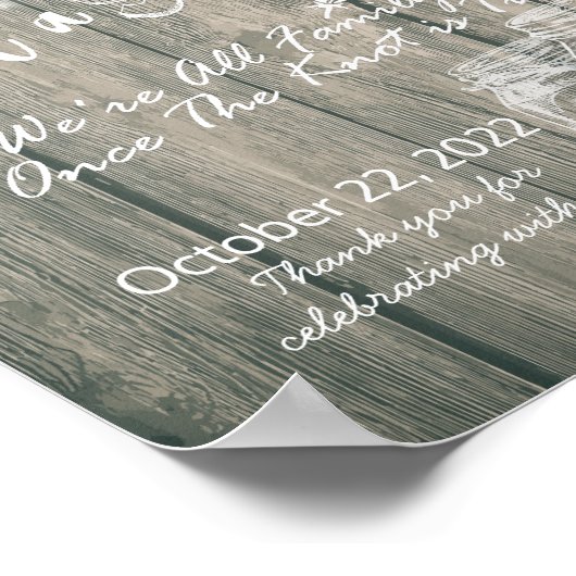 Kies Een Stoel Niet Een Kant Trouwbord Hout Mason  Poster (Hoek)