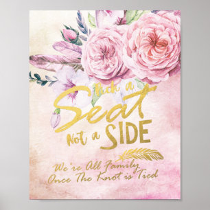 Kies Een Stoel Niet Een Kant Trouwdag Waterverf Bl Poster