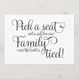 Kies een stoel, niet een kant, we zijn familie zod kaart