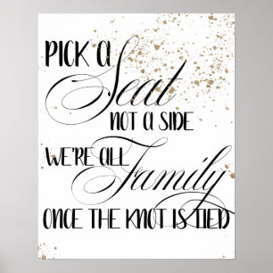 Kies Een Stoel Niet Een Kant Zwart & Goud Trouw Te Poster