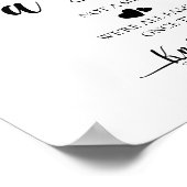 Kies een stoel niet een kant zwart & wit bruiloft poster (Hoek)