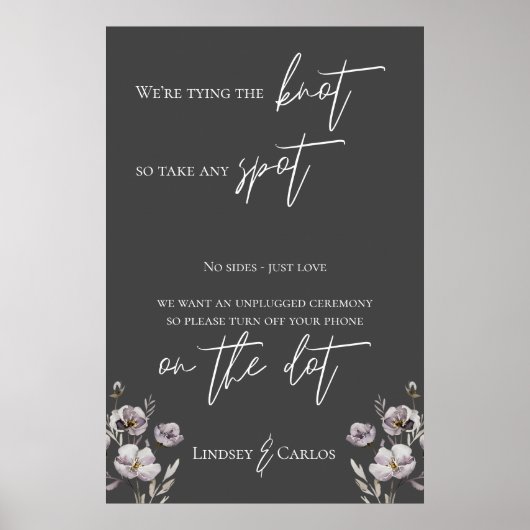 Kies een stoel, unplugged grijze bruiloft download poster (Voorkant)