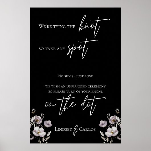 Kies een stoel, unplugged zwarte bruiloft download poster (Voorkant)