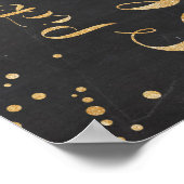 Kies een stoelkrijtje en een glitter trouwbord poster (Hoek)