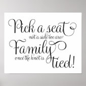 Kies een stoelkrijtje en een glitter trouwbord poster (Voorkant)