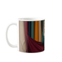 Kies een stof met koffie in de hand