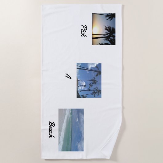 Kies een strand, een handdoek (Voorkant)