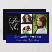 Kies een Uitnodiging van de Graduatie van de Kleur (Voorkant / Achterkant)