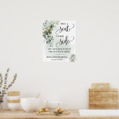 Kies een van beide zijden trouwceremonies eucalypt poster (Keuken)