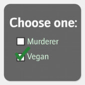kies één vegan Sticker Blad (Voorkant)