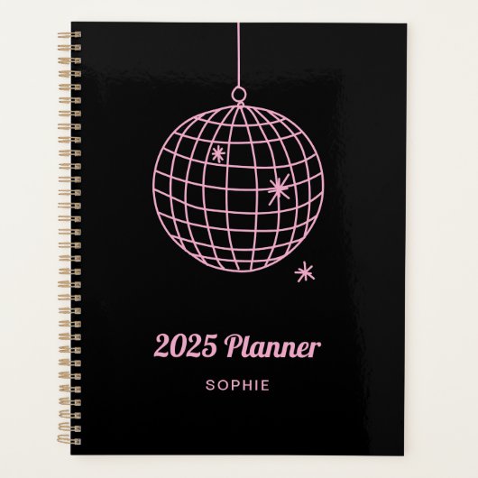 Kies een willekeurige kleur | handgetekende discob planner (Voorkant)