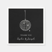 Kies een willekeurige kleur | Zwarte minimale disc Servet (Voorkant)