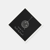 Kies een willekeurige kleur | Zwarte minimale disc Servet (Hoek)