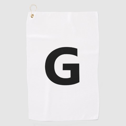 Kies een willekeurige letter | Lettertype: openen Golfhanddoek (Voorkant)