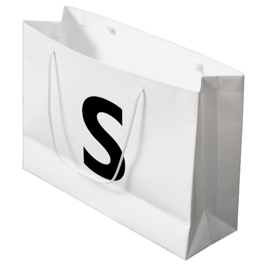 Kies een willekeurige letter | Lettertype: openen  Groot Cadeauzakje (Voorkant Gekanteld)