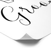 Kies een Zetel Geen modern trouwbord van een zijba Poster (Hoek)