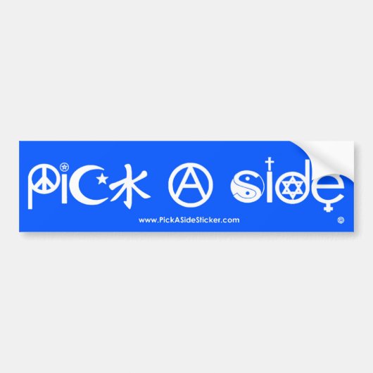Kies een zijkant Bumpersticker (Voorkant)