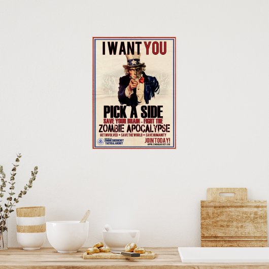 Kies een zijkant van oom Sam Poster (Keuken)