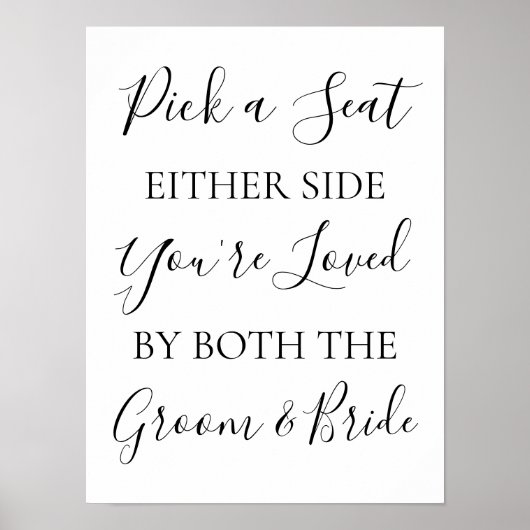 Kies een Zitplaats aan beide zijden een eenvoudig Poster (Voorkant)