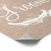 Kies een Zitplaats aan beide zijden een trouwbord  Poster (Hoek)