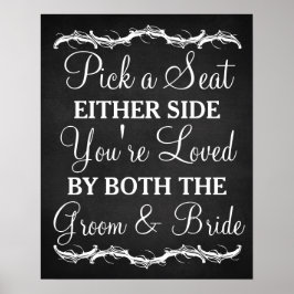 Kies een Zitplaats aan beide zijden van het bord v Poster