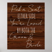 Kies een Zitplaats aan beide zijden van het huweli Poster (Voorkant)