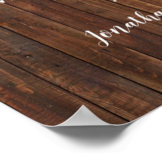 Kies een Zitplaats en geen Westerne zijbruiloft Poster (Hoek)